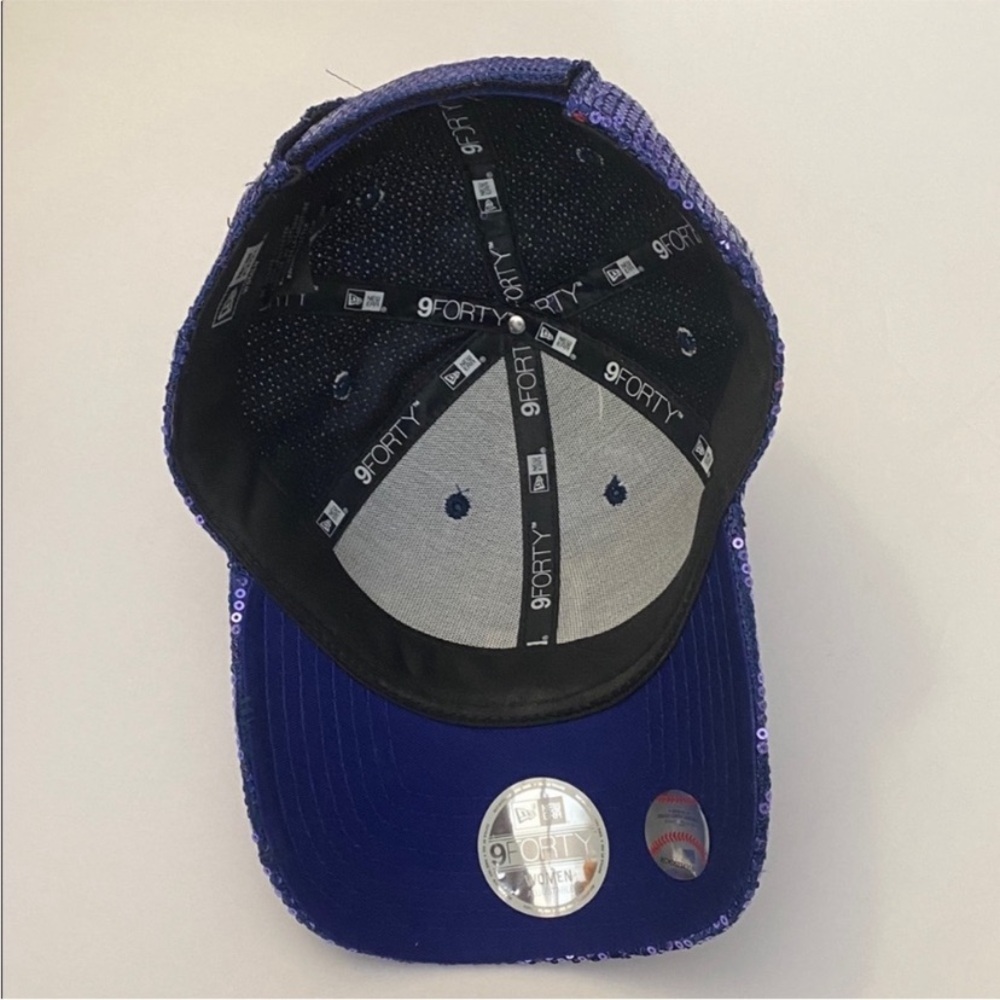 Dodgers Los Angeles New Era Sequin Blue 9FORTY Women's Cap - Picture 7 of 12